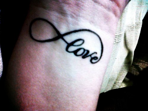 Love Infinity Symbol Tattoo