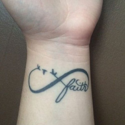 Faith Infinity Tattoo On Wrist