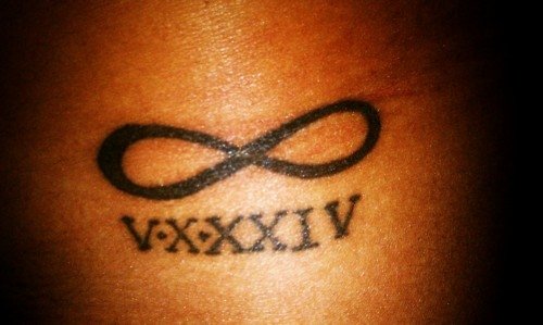 Roman Numerals And Infinity Tattoo