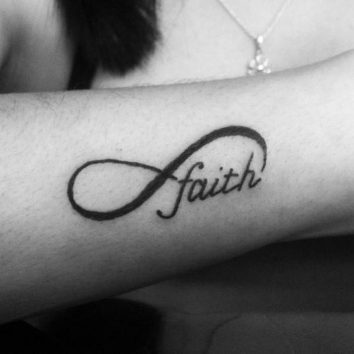 Faith Infinity Tattoo On Arm