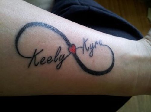 Keely Infinity Tattoo On Arm