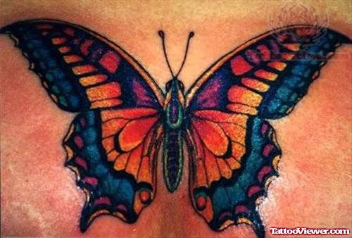 Coloured Butterfly Tattoo