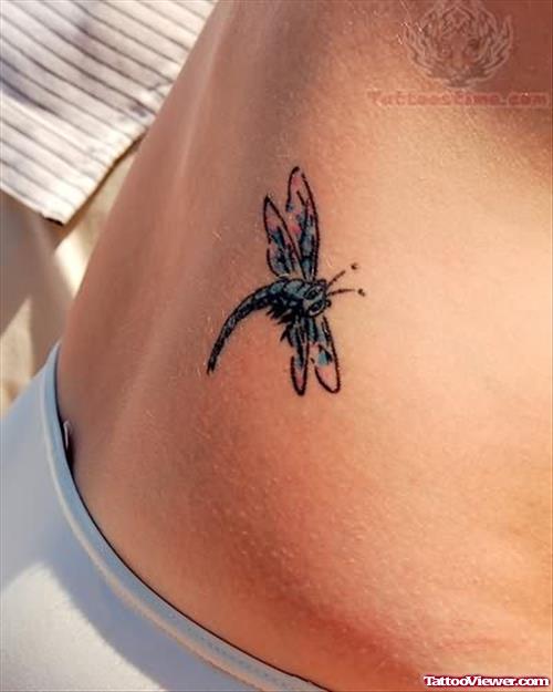 Dragon Fly Tattoo On Hip