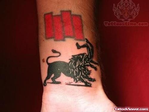 Elegant International Flag Tattoo On Wrist