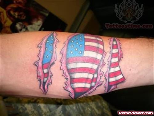 International Flag Tattoo For Arm