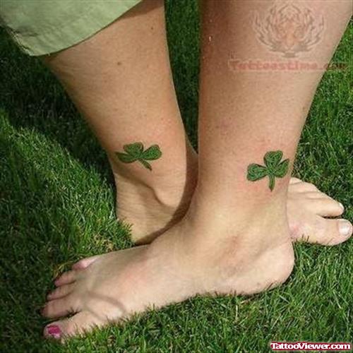 Shamrock Tattoo on Ankle