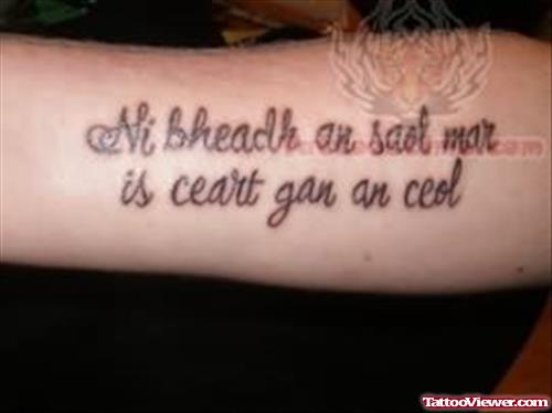 Gaelic Irish Tattoo