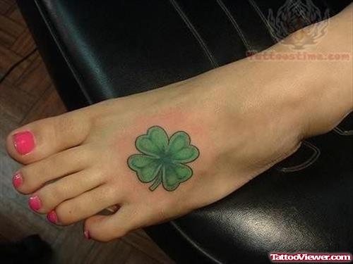 Elegant Irish Tattoo On Foot