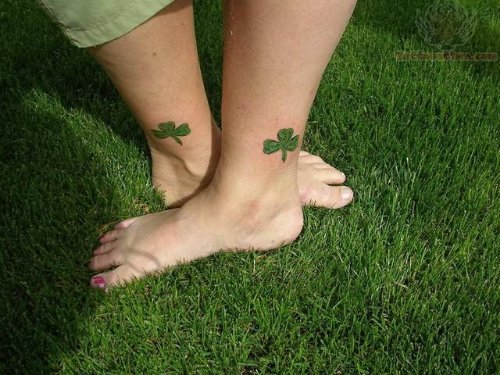 Irish Leaf Tattoos On Ankle