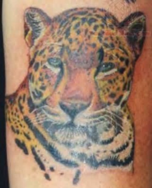 Yellow Ink Jaguar Tattoo