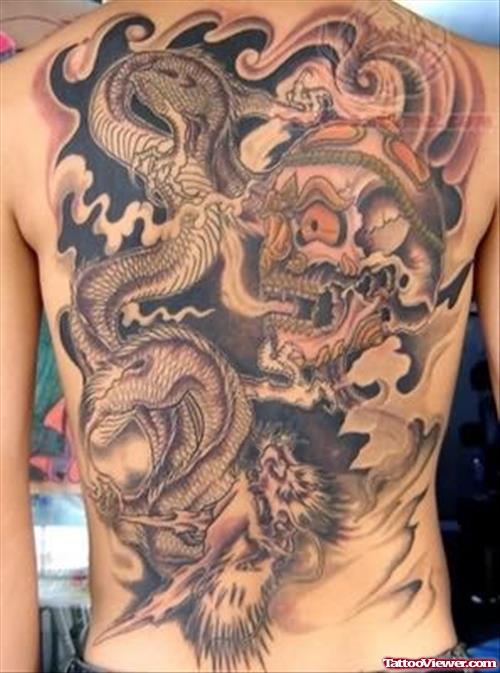 Dragon Tattoo On Backpiece