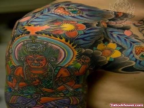 Colorful Japanese Tattoo Design