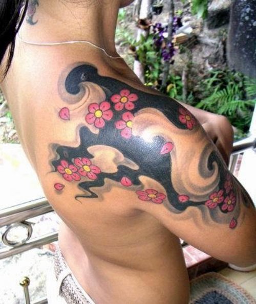 Japanese Tattoo On Right Shoulder