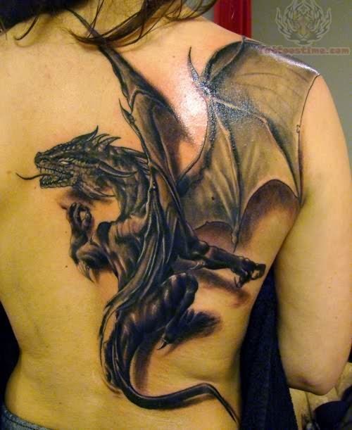 Dragon Japanese Tattoo For Back