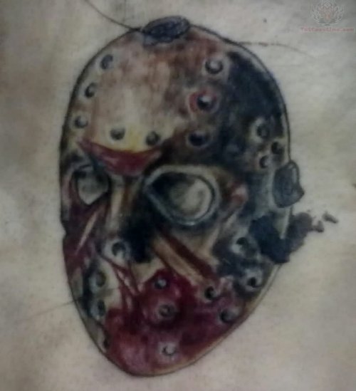Jason Vorhees Head Tattoo
