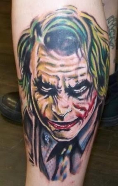Colored Joker Tattoo