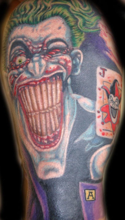 Laughing Jester Tattoo On Design For Sleeve