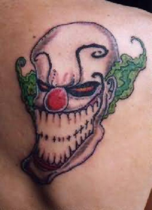 Gunny Jester Tattoo On Back Shoulder