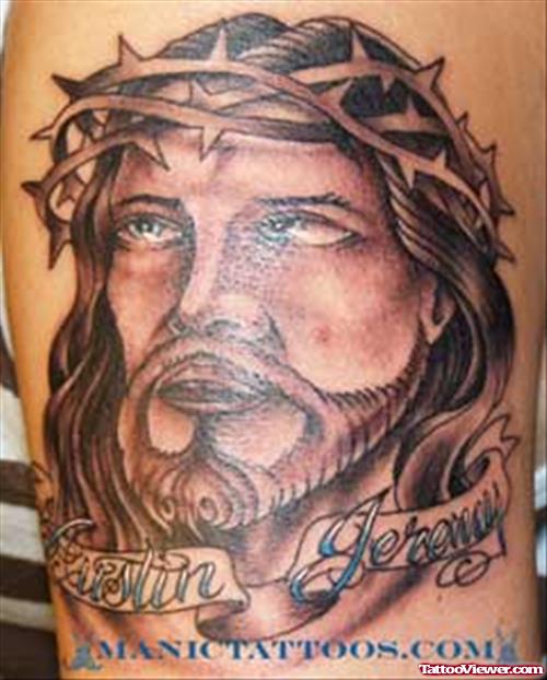 Man With Jesus Tattoo
