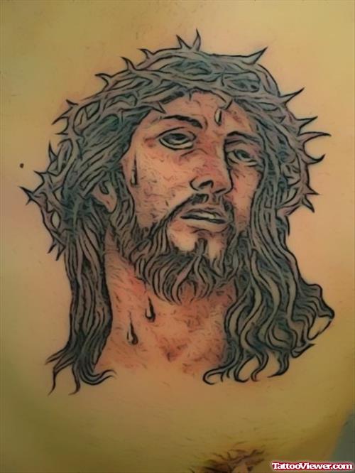 Man Chest Jesus Tattoo