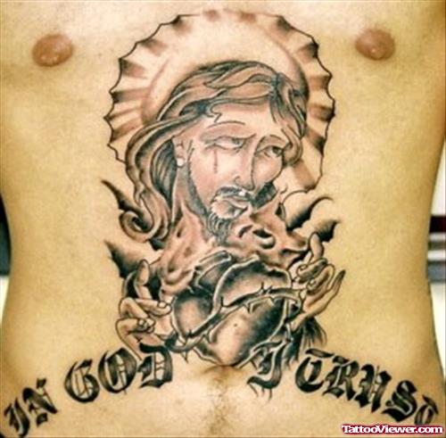 Jesus Tattoo On Front Body
