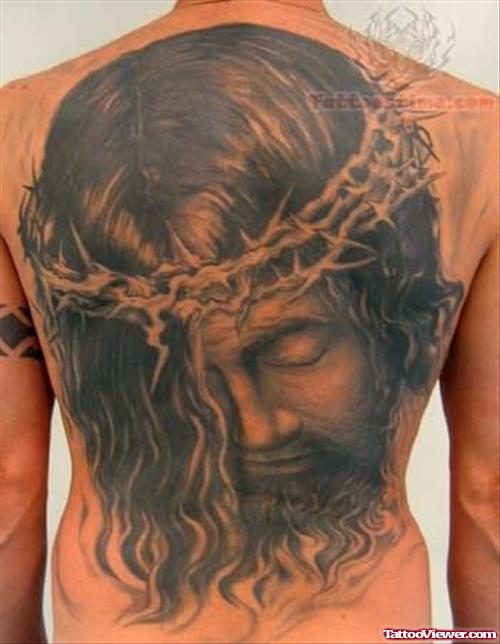 Large Jesus Back Tattoo