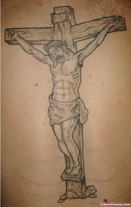 Jesus With Cross Tattoo