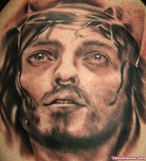 Jesus Closeup Tattoo