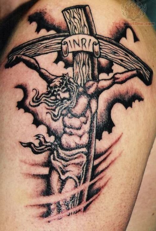 Jesus Christ Tattoo For Shoulder