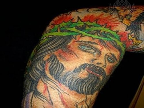 Colorful Jesus Tattoo Designs