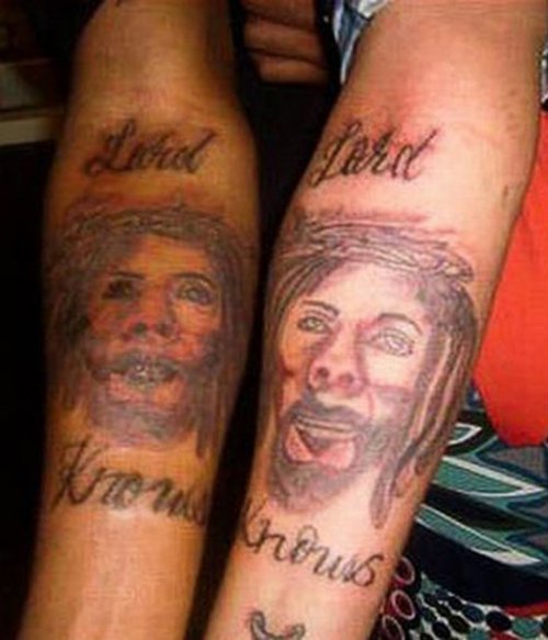 Jesus Head Tattoos On Arms