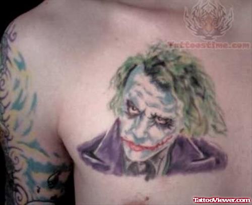 Ken Joker Tattoo On Chest