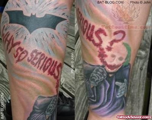So Serious Joker Tattoo