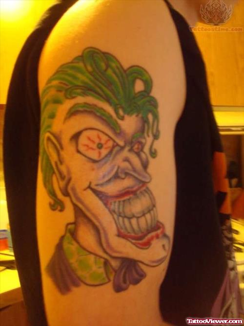 Joker Clown Tattoo For Bicep