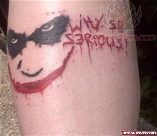 Why So Serious Joker Temporary Tattoo Sticker  OhMyTat