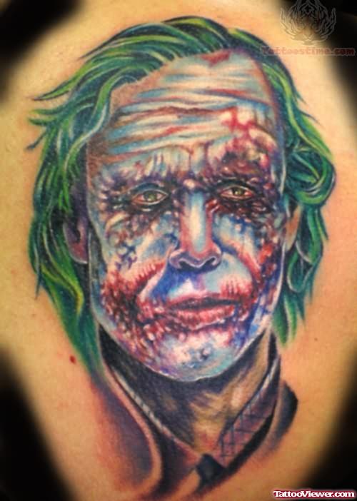 Joker Ugly Face Tattoo