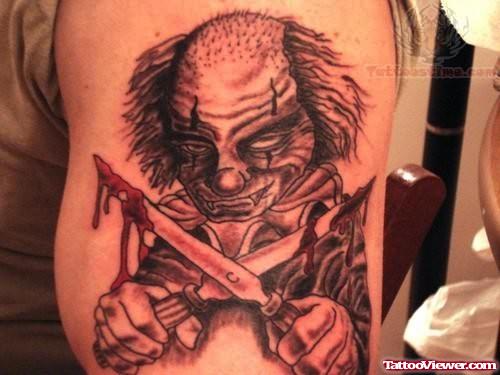 Evil Clown Tattoos Designs