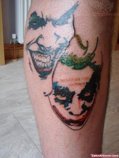 Joker Faces Tattoos For Body