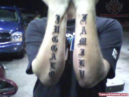 Juggalo Family Tattoo on Arms
