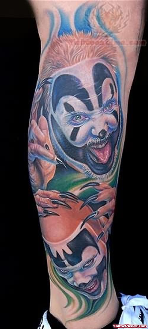 Juggalo Joker Face Tattoo