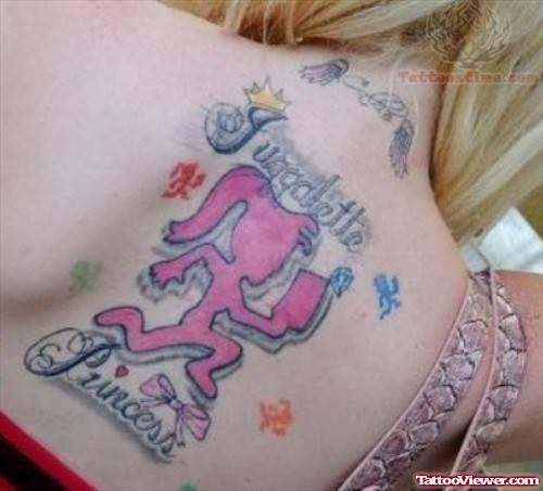 ICP Juggalo Tattoo On Girl Back
