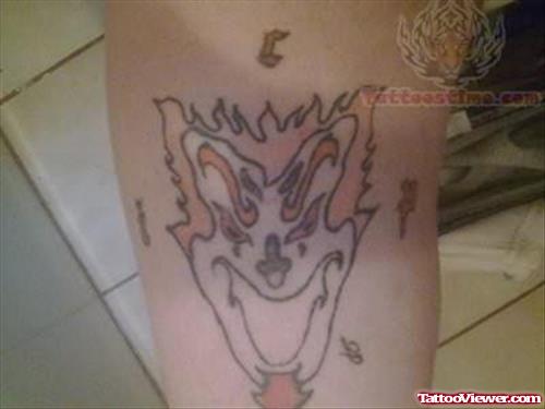 Juggalo Laughing Face Tattoo