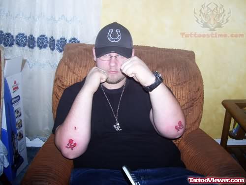 Red Small Juggalo Tattoo Designs