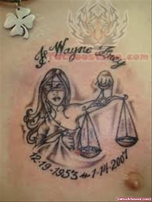 Memorial   Justice Tattoo On Chest