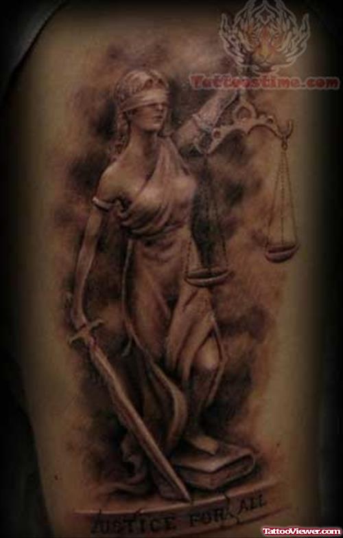 Justice Godess Tattoo