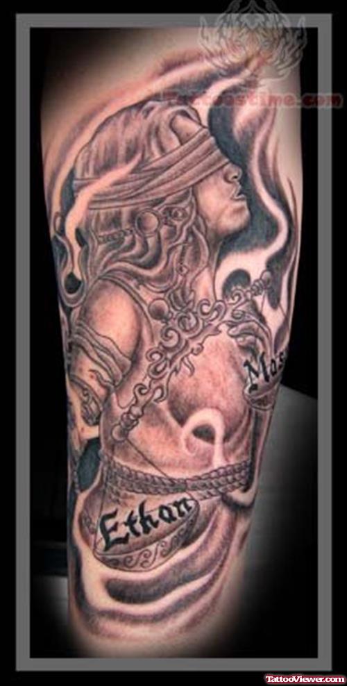 Lady Justice Tattoo Piece