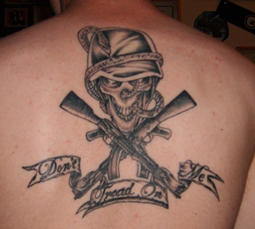 DonвЂ™t Tread On Me - Justice Tattoo On Back