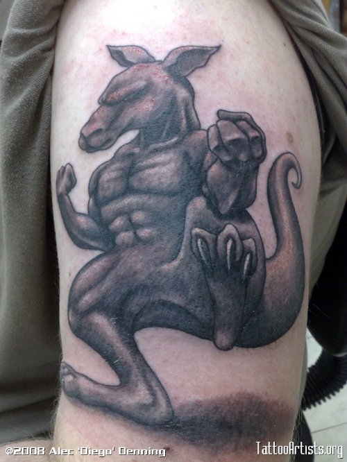 Dancing Kangaroo Tattoo On Arm