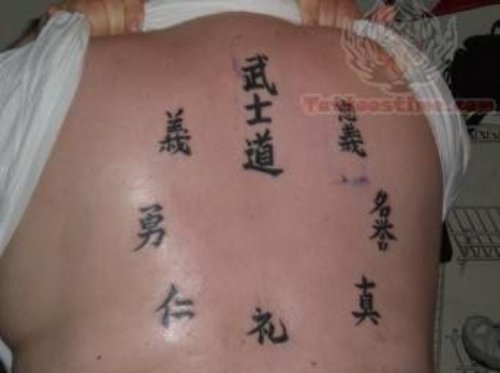 Kanji Tattoo On Back