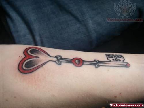 Coloured Key Tattoo